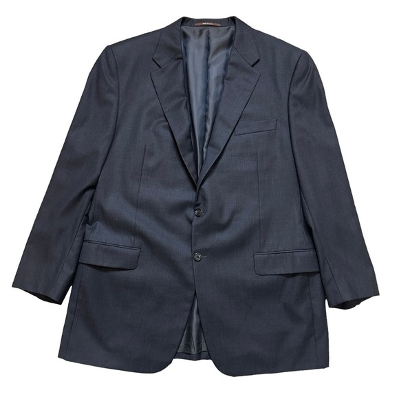 Hickey Freeman Loro Piana Super 130’s Wool Gray Sport Coat 2 Button Blazer 46L